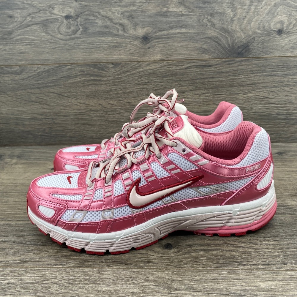 Nike P-6000 Sneakers Womens 7 Pink White Metallic Retro Runner CD3496-100